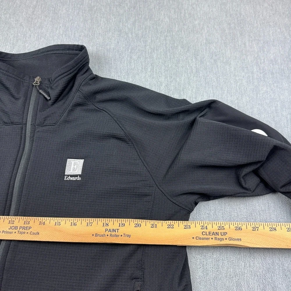 The North Face Jacket Men XL Black Grid‎ Fleece Full Zip Outdoor Mock Neck Logo